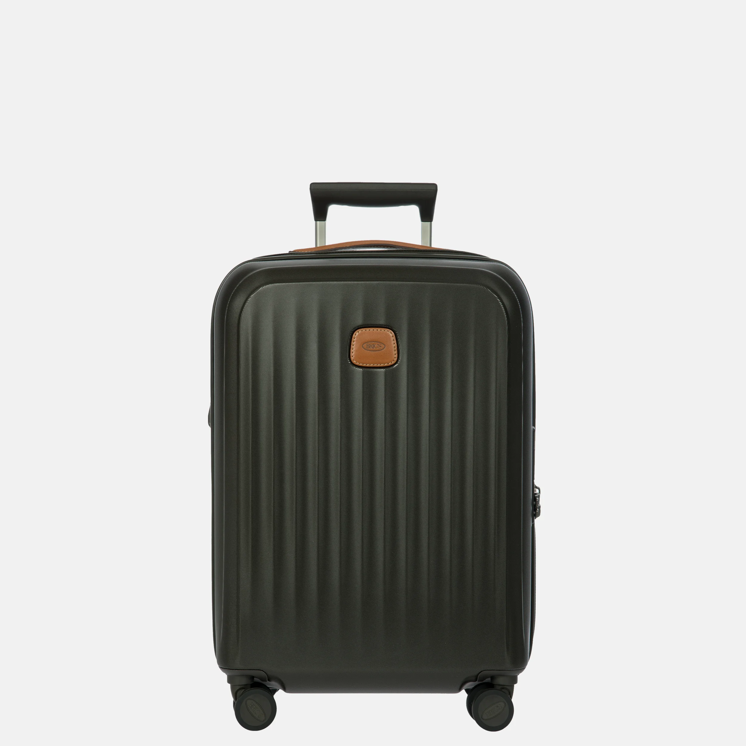 Packshot van een olijfgroene Bric's Taormina-handbagagekoffer van 55 cm