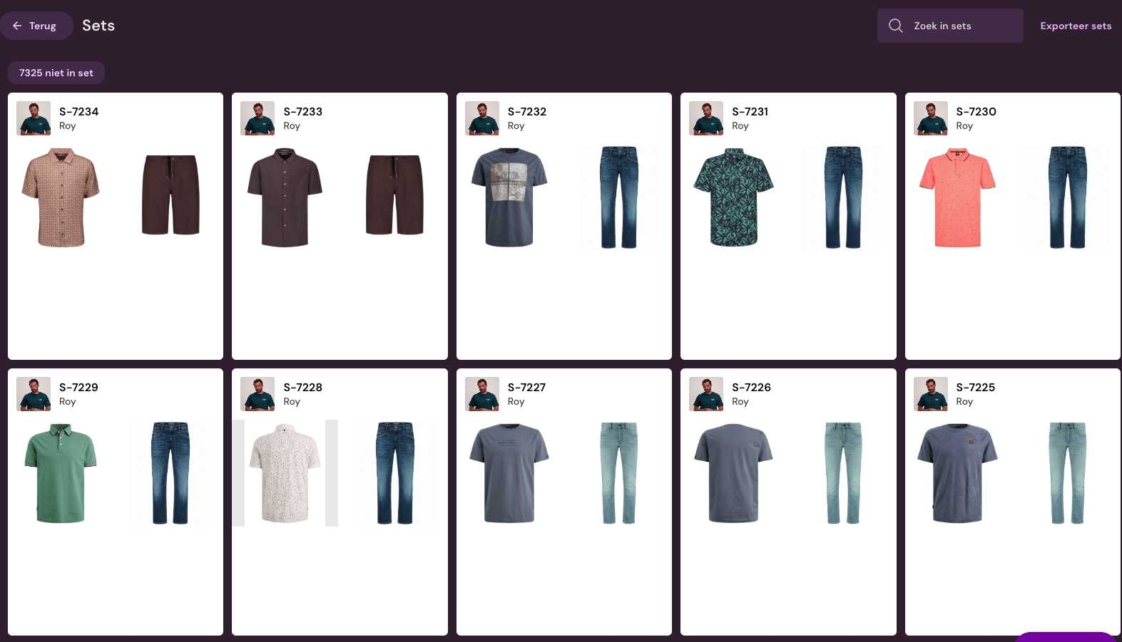 Shop the Look-sets in Photopilot