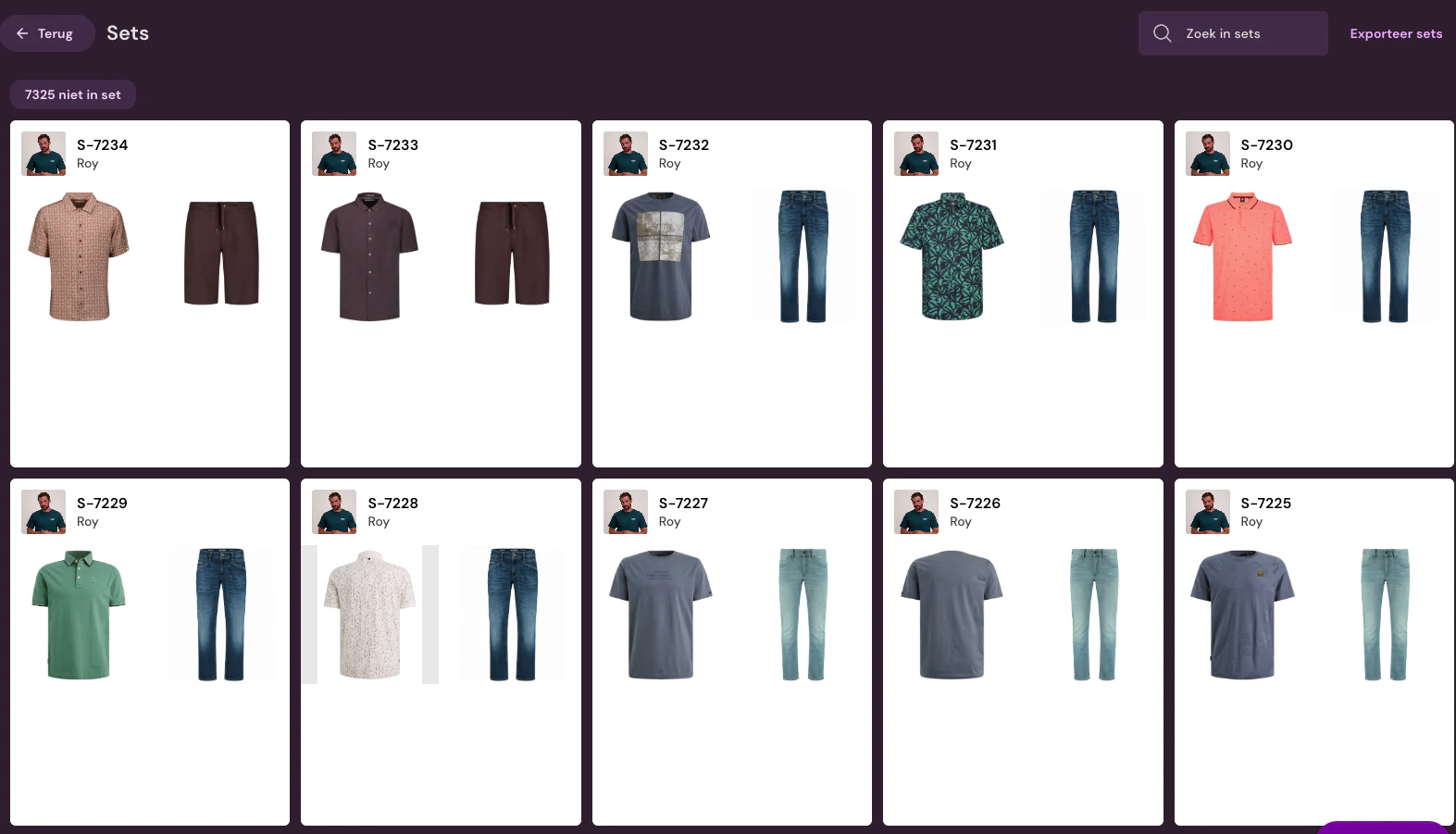 Shop the Look-sets in Photopilot