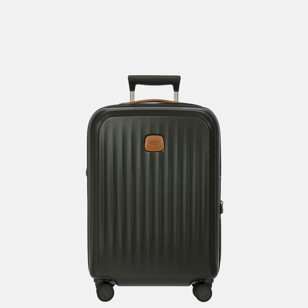 Packshot van een olijfgroene Bric's Taormina-handbagagekoffer van 55 cm